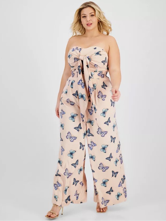 Nina Parker Pants - NWT NINA PARKER butterfly Plus Size Strapless Jumpsuit 20w  $120 msrp